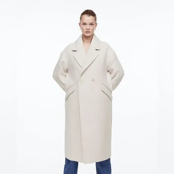 H&M Double-Breasted Oversized Coat - Picture 13 of 14